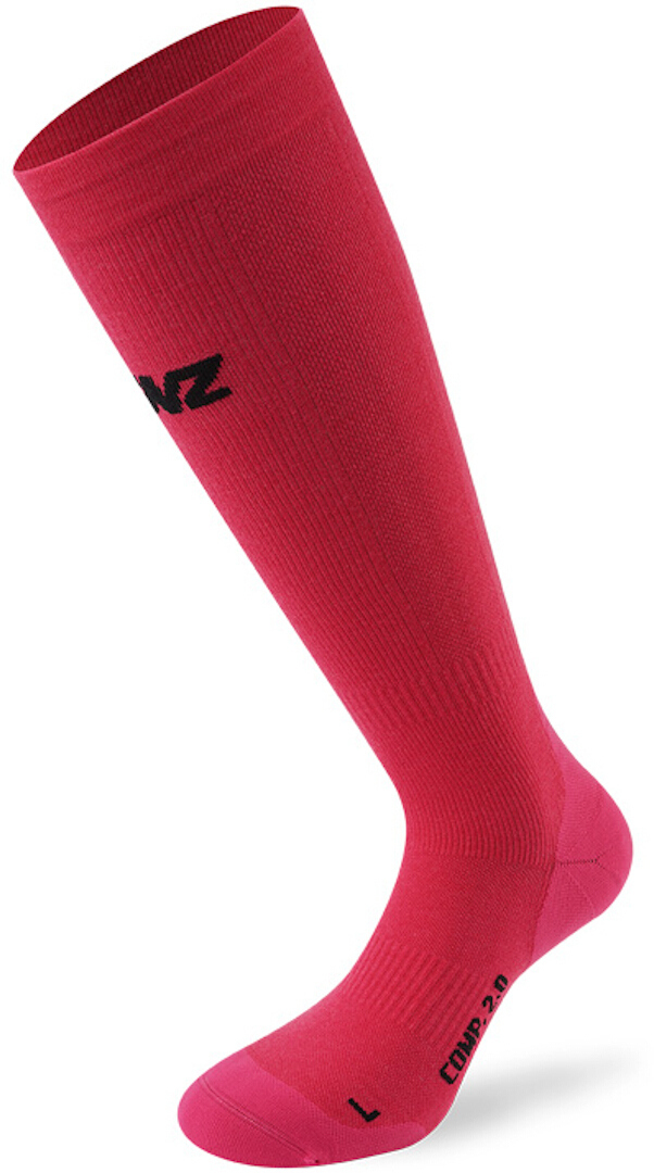 Lenz Compression 2.0 美利奴襪 粉紅色 L 圖1