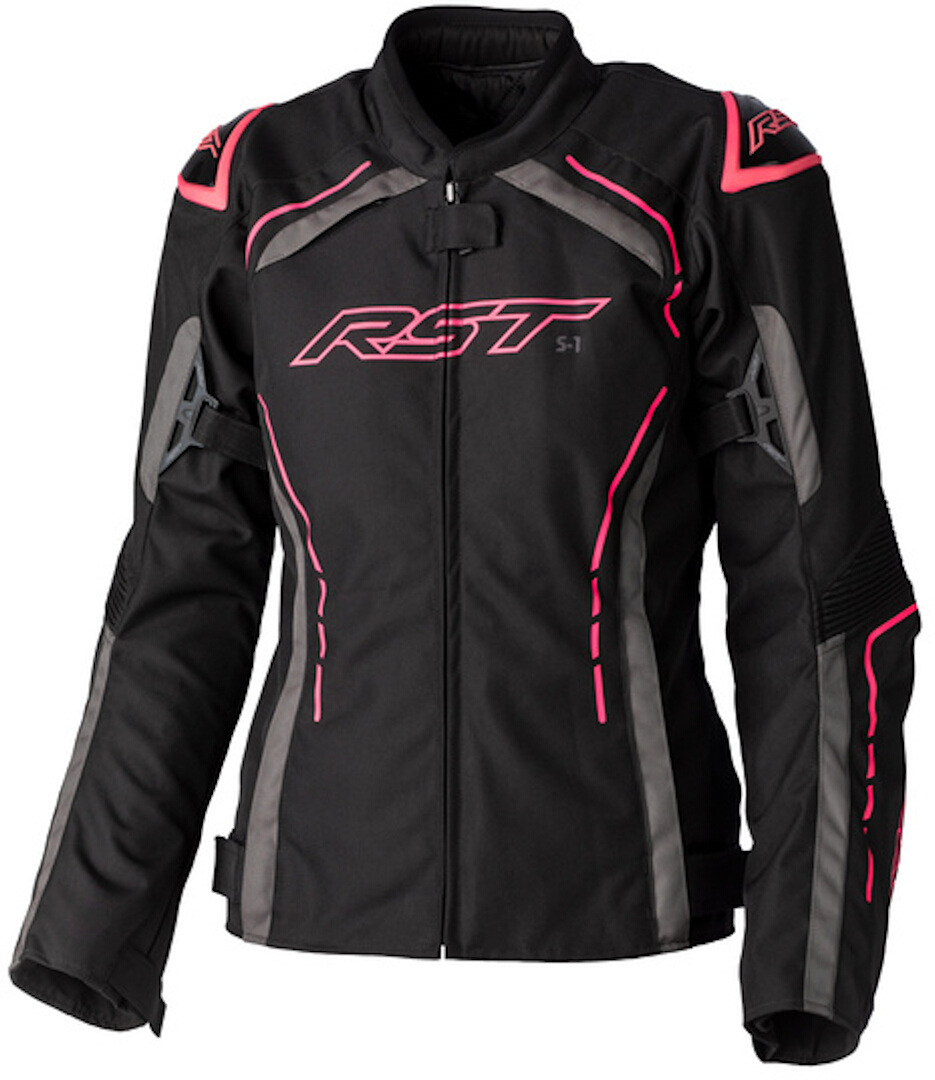 RST S-1 Jachetă textilă pentru motociclete pentru doamne Negru/roz XS Figura 1