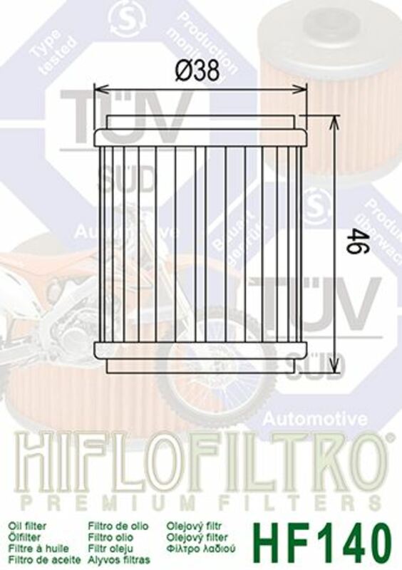 Hiflofiltro Oljefilter - HF140 Figur 3