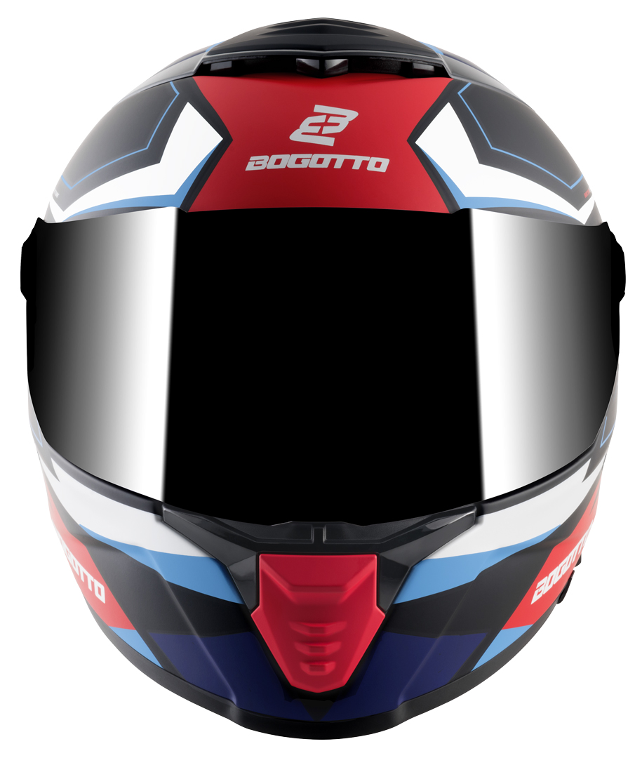 Bogotto FF118 Vilial Hjälm svart matt/vit/röd/blå XS Figur 3