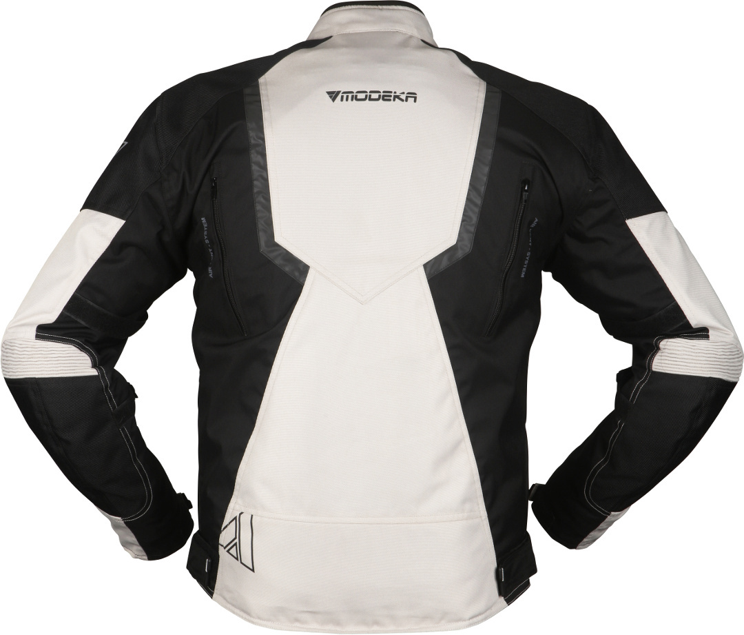 Modeka Eloy Motorcycle Textile Jacket light grey/black XL Figure 2