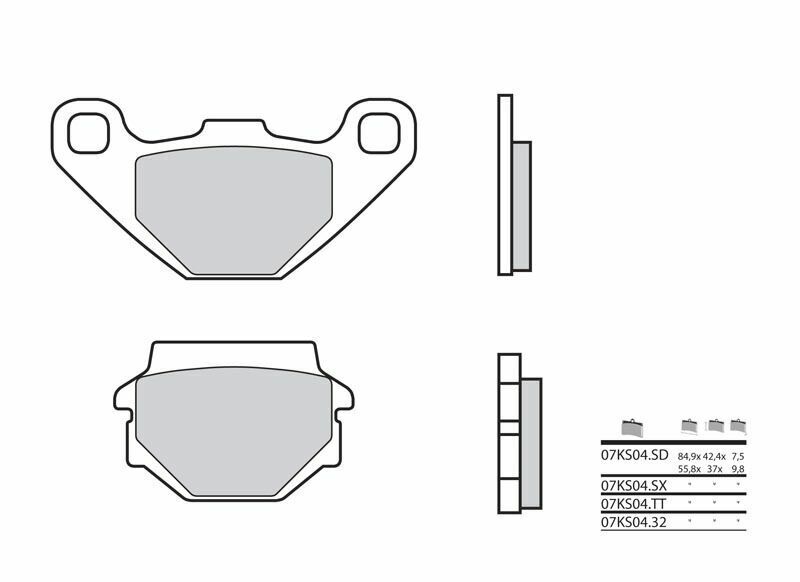 Brembo S.p.A. Vägbromsbelägg kolkeramik - 07KS0432 Figur 1