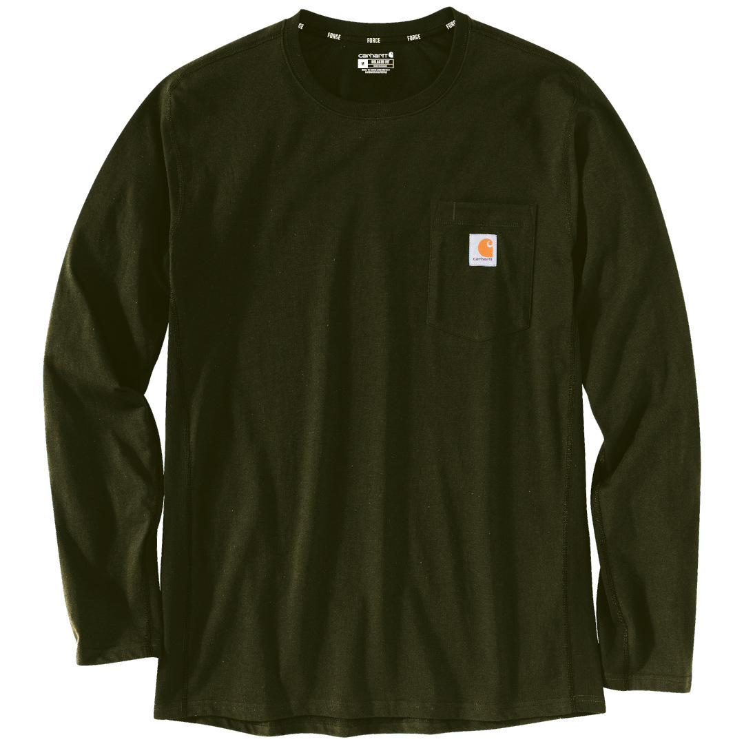 Carhartt Force Flex Pocket Langarmshirt oliv M Abbildung 1