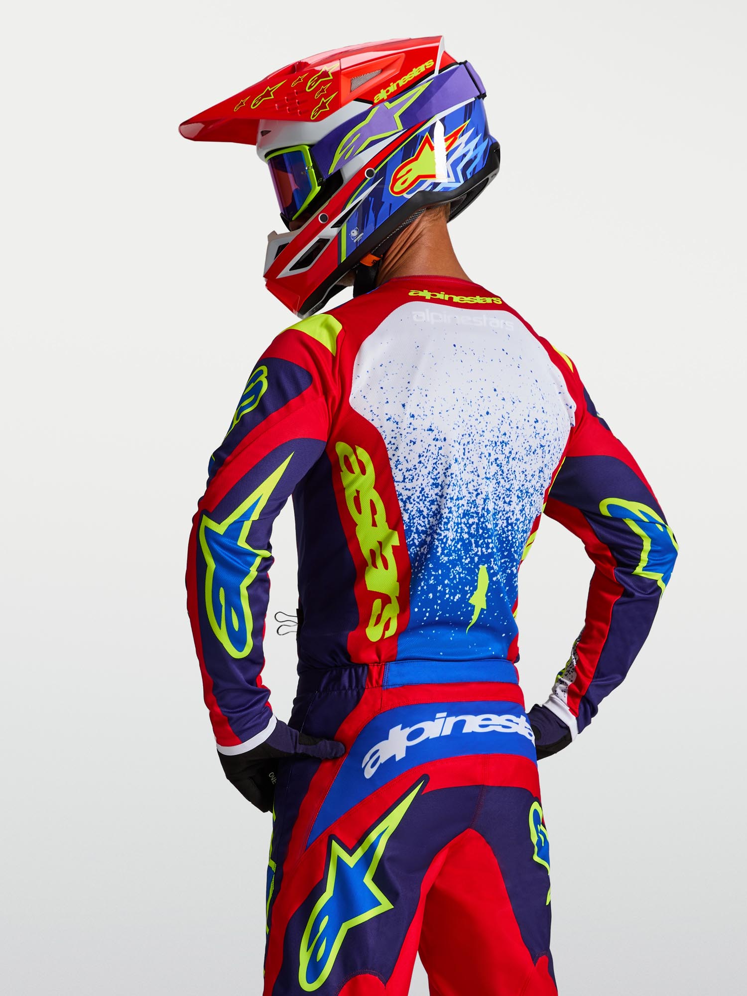 Alpinestars Fluid Drag Motocross Jersey blue/red/white L Figure 9