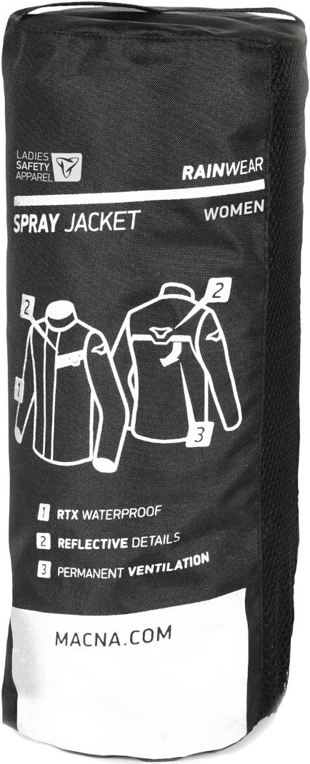 Macna Spray Ladies Motorcycle Rain Jacket black S Figure 3