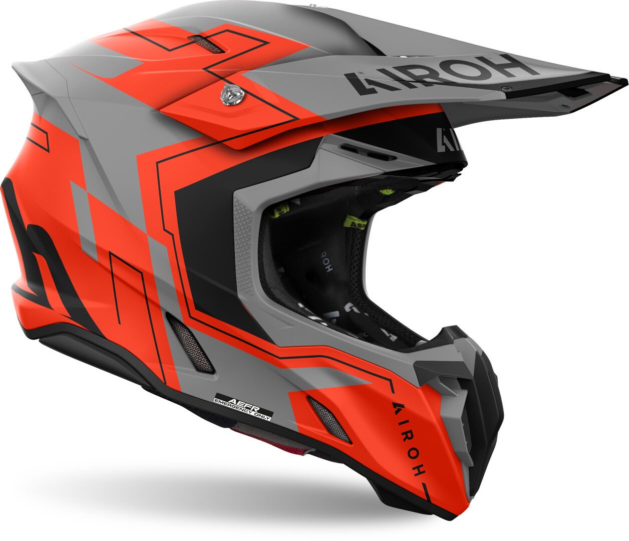 Airoh Twist 3 Dizzy Motocross Helm grau matt/orange M (57/58) Abbildung 2