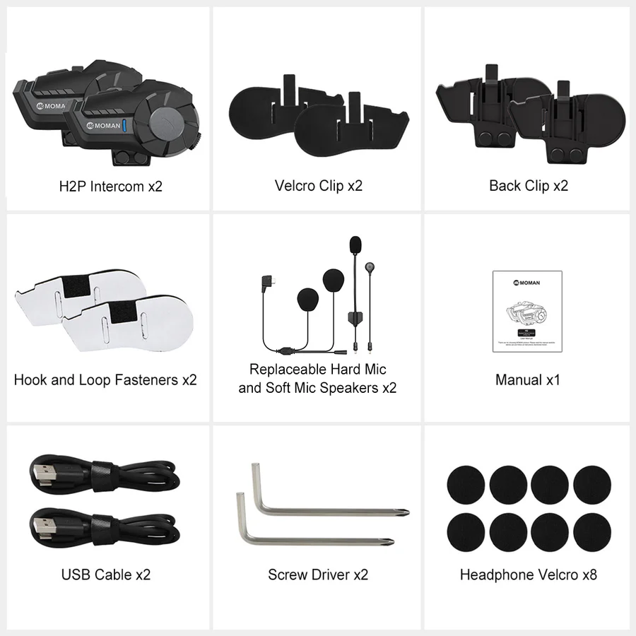 MOMAN H2 Pro Duo-set för kommunikationssystem Figur 9