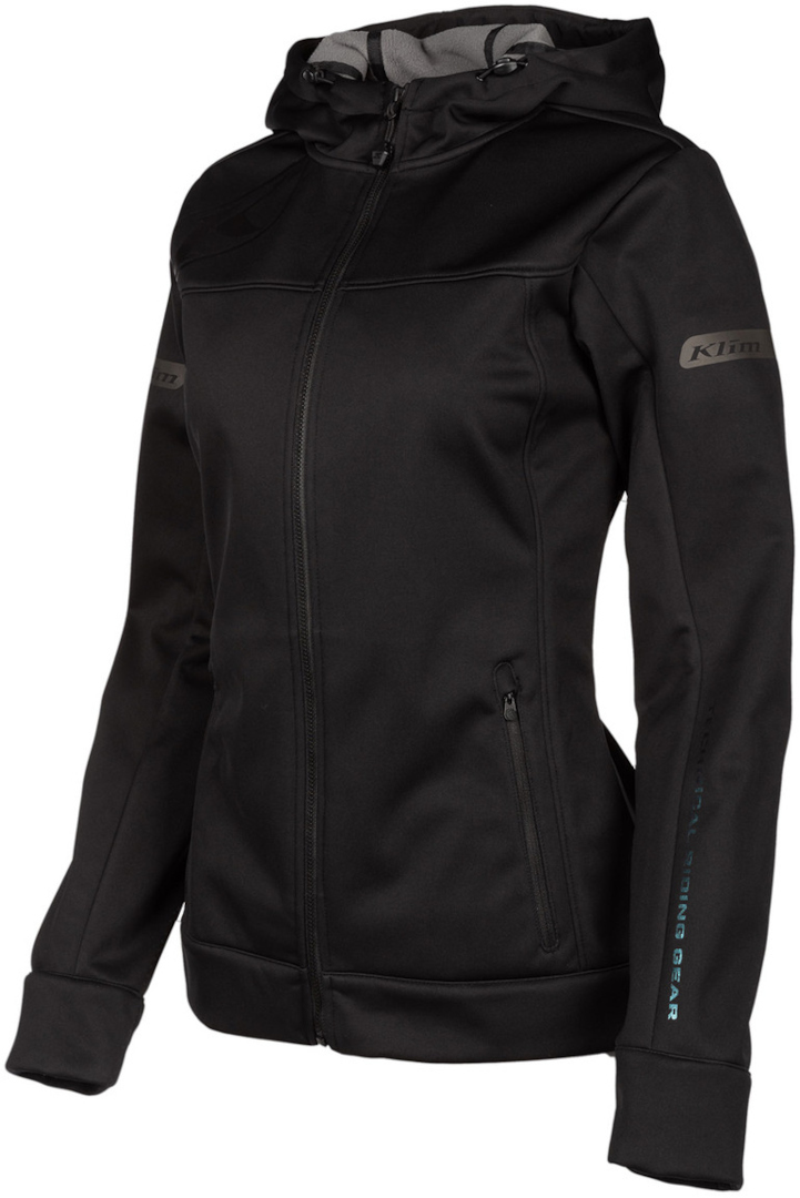 Klim Evolution Ungdom Flickor Zip Hoodie svart JA Figur 1