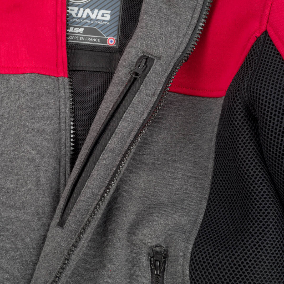 Side view of Bering Hoodiz Vented Motorcycle Zip Hoodie