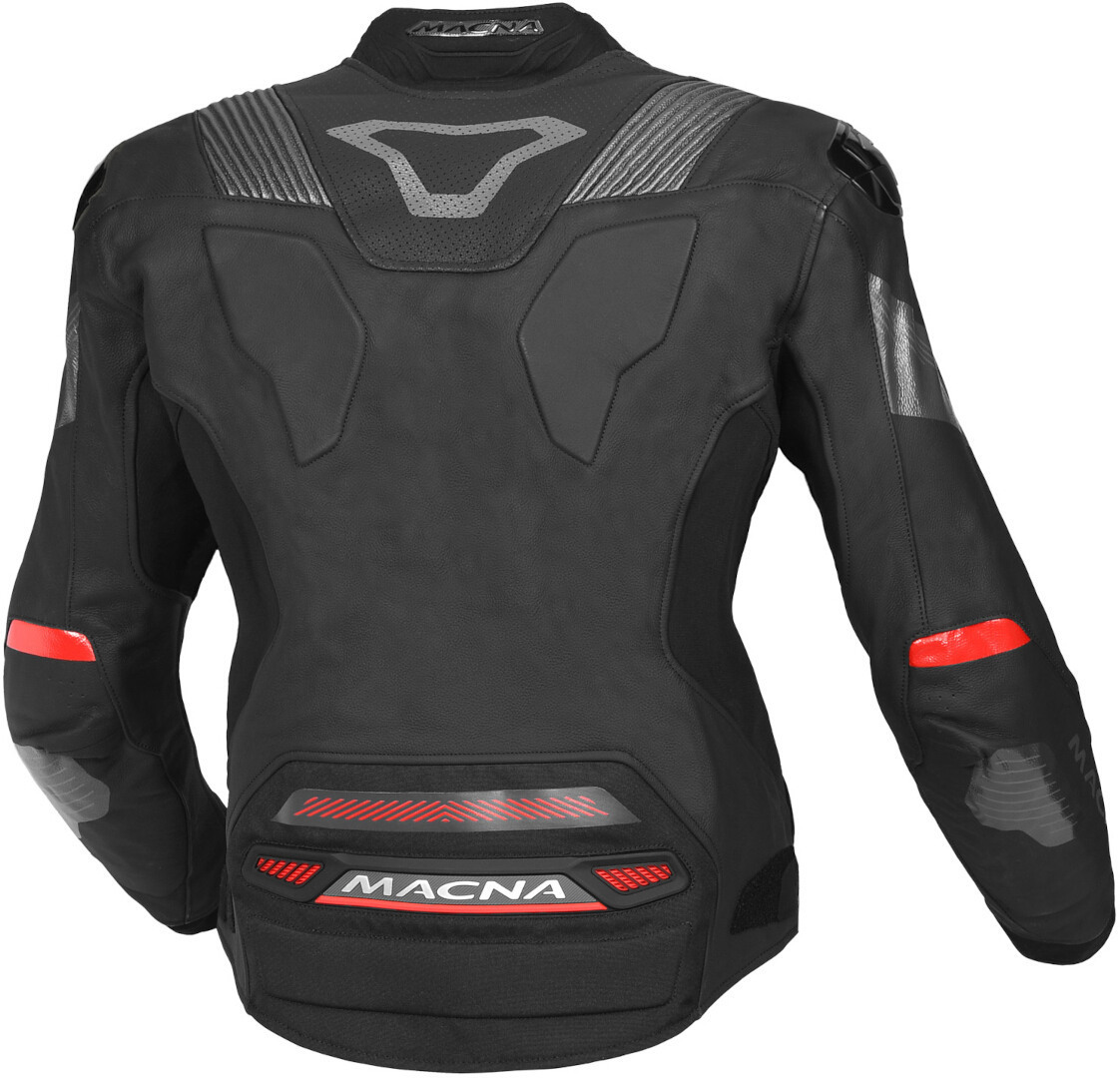 Macna Pointer traforato Giacca di pelle moto da donna nero/rosso 46 Figura 2