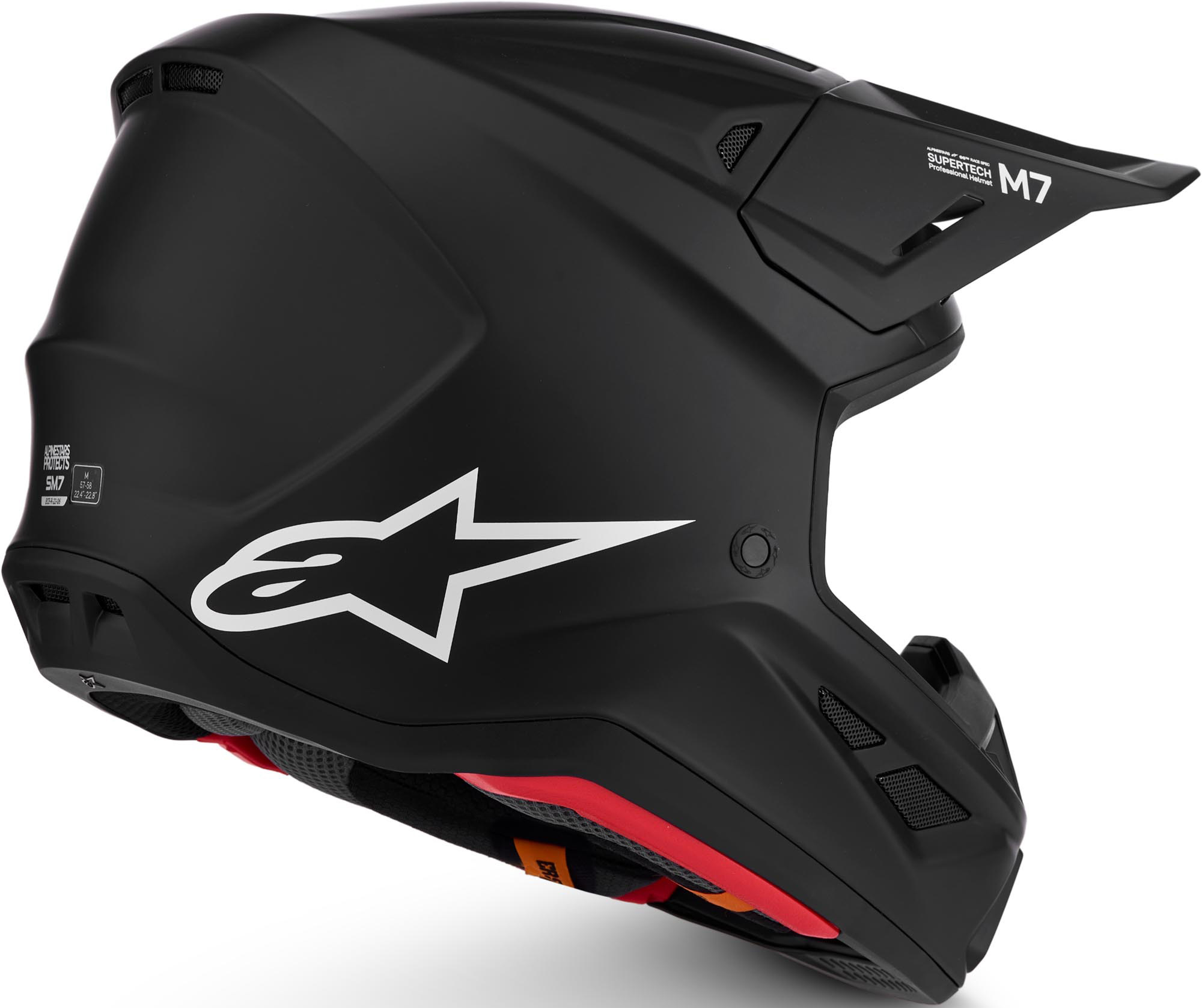 Alpinestars S-M7 Casco da motocross nero opaco M (57/58) Figura 7