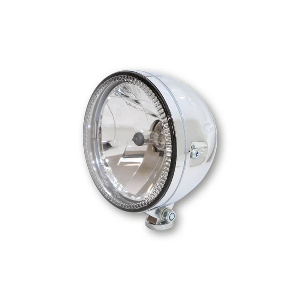 HIGHSIDER 5 3/4 Zoll Hauptscheinwerfer SKYLINE, LED Standlichtring Chrome Figura 3