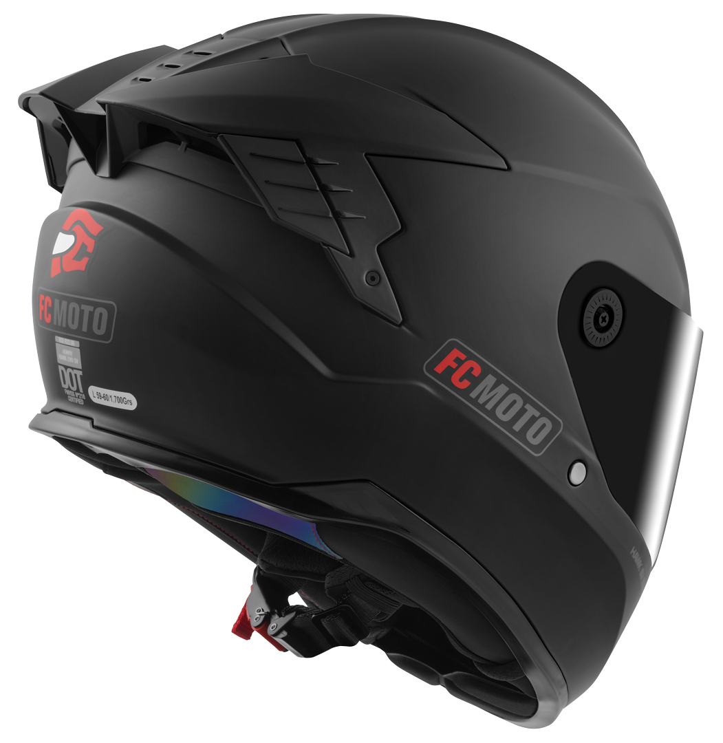 FC-Moto Hawk EVO Solid 頭盔 黑哑光 M 图3