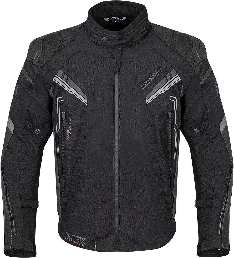 Germot Matrix Motorrad Textiljacke schwarz/grau M Abbildung 1