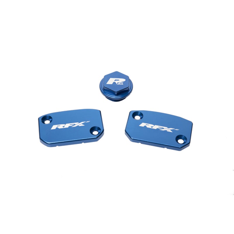 RFX Juego de tapas de depósito Pro (Azul) (Freno Brembo y embrague)