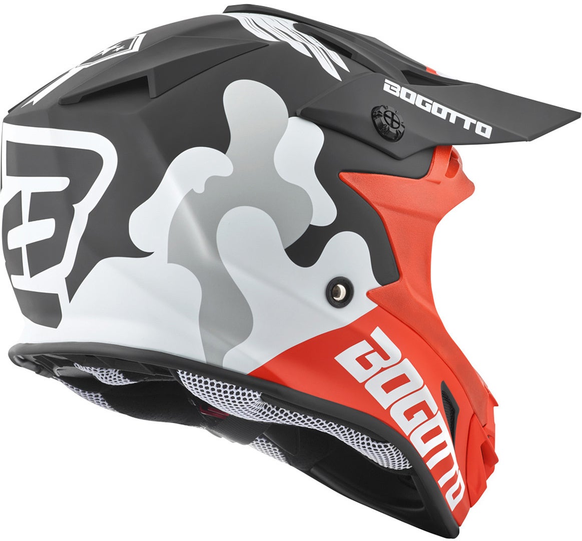 Bogotto V328 Camo Motocross Helm schwarz/weiß/orange S Abbildung 6