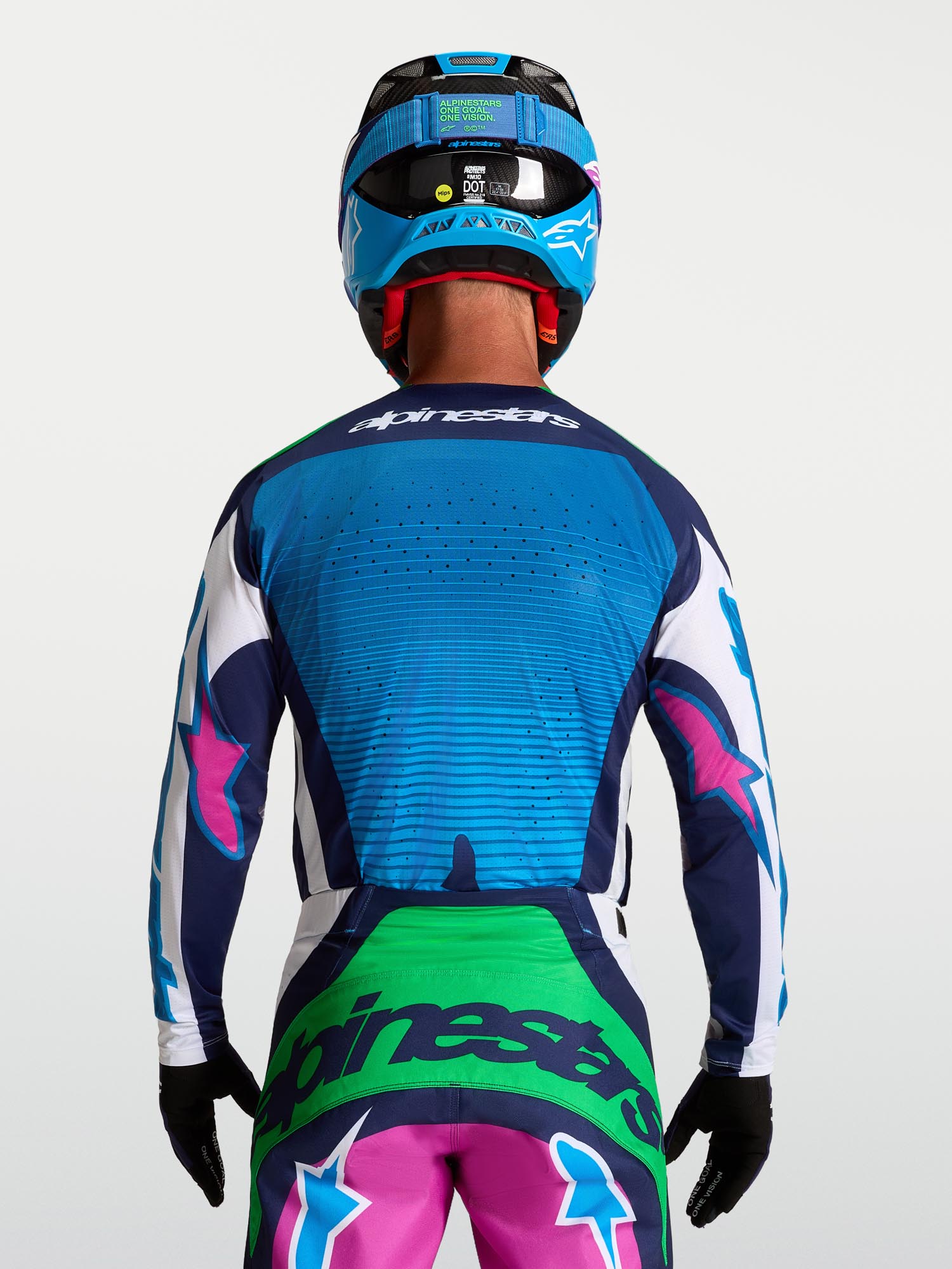 Alpinestars Techstar Maven Φανέλα μοτοκρός λευκό/μπλε/πράσινο M Γράφημα 11