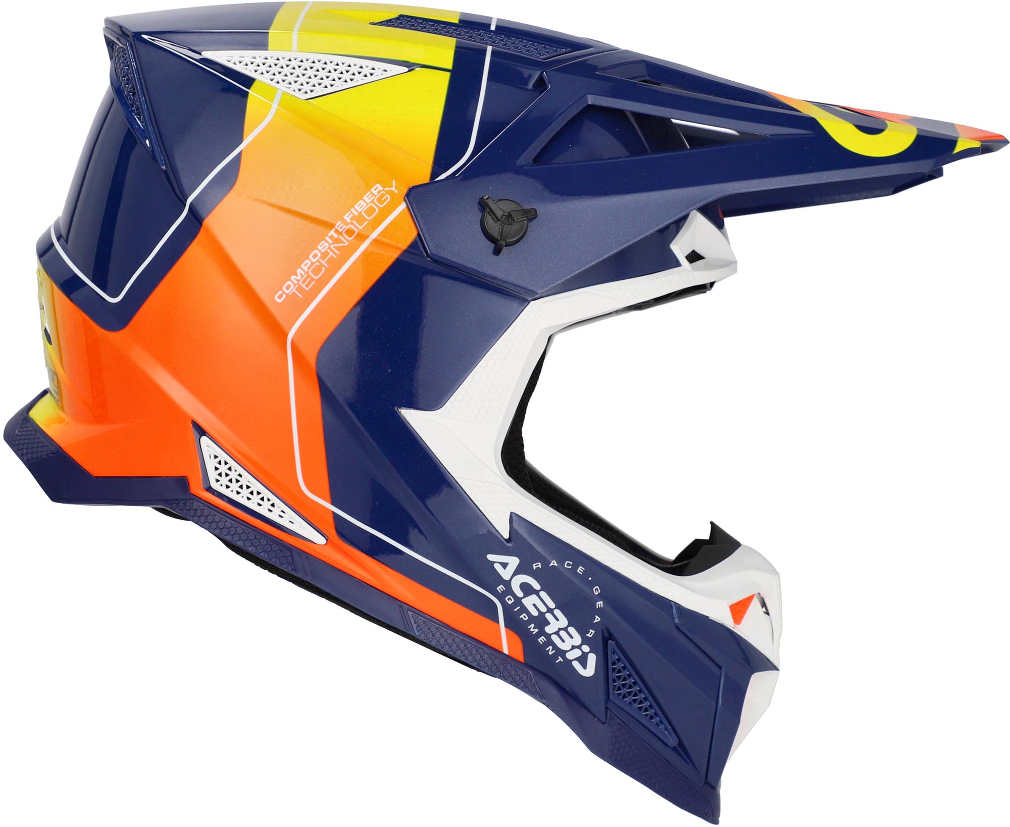 Acerbis T711 Graphic Cască de motocross Albastru/Portocaliu/Alb XXL (63/64) Figura 2