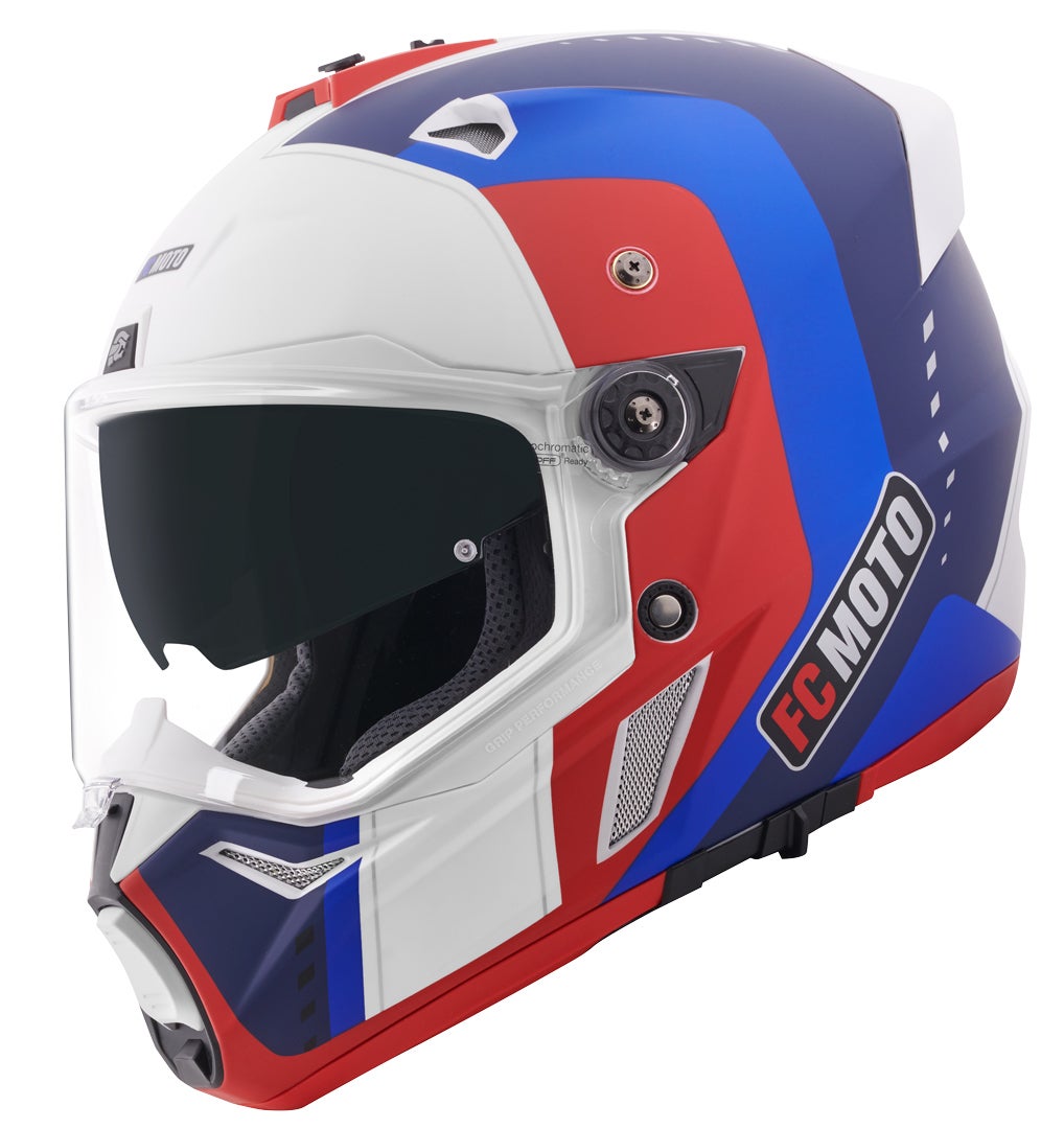 FC-Moto Merkur Pro Air Enduro Helmet blue/red/white S Figure 4