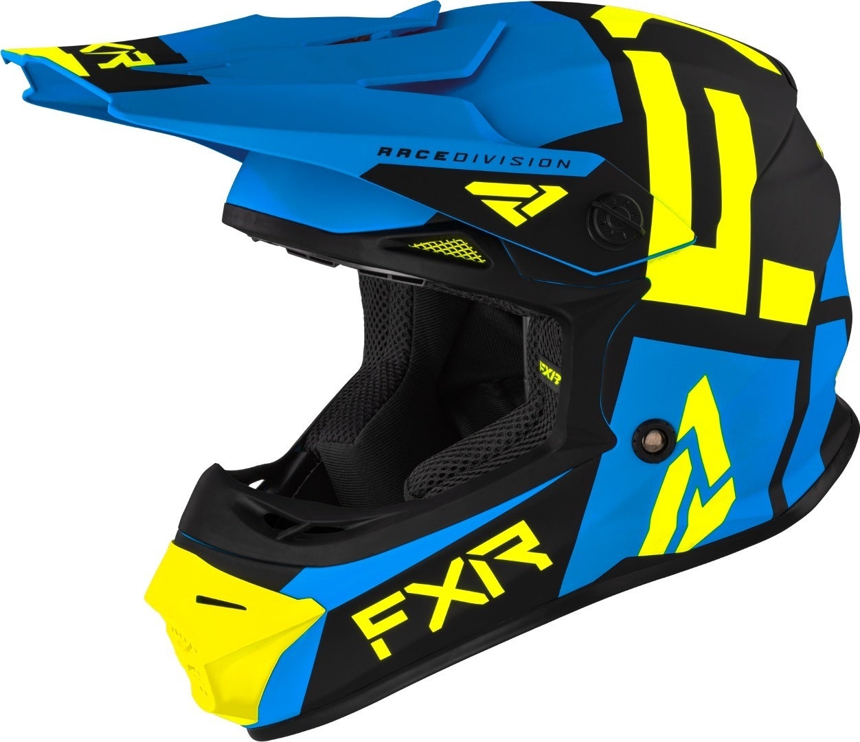 FXR Legion MX Gear Casco Motocross Giovanile blu/giallo Y/M (50/51) Figura 3