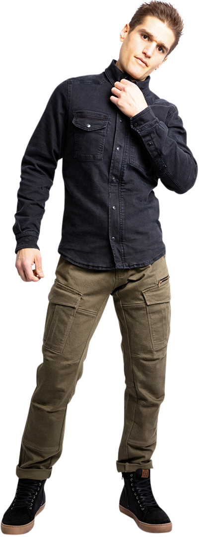 John Doe Motoshirt XTM Denim Cămașă de motocicletă negru 4XL Figura 17