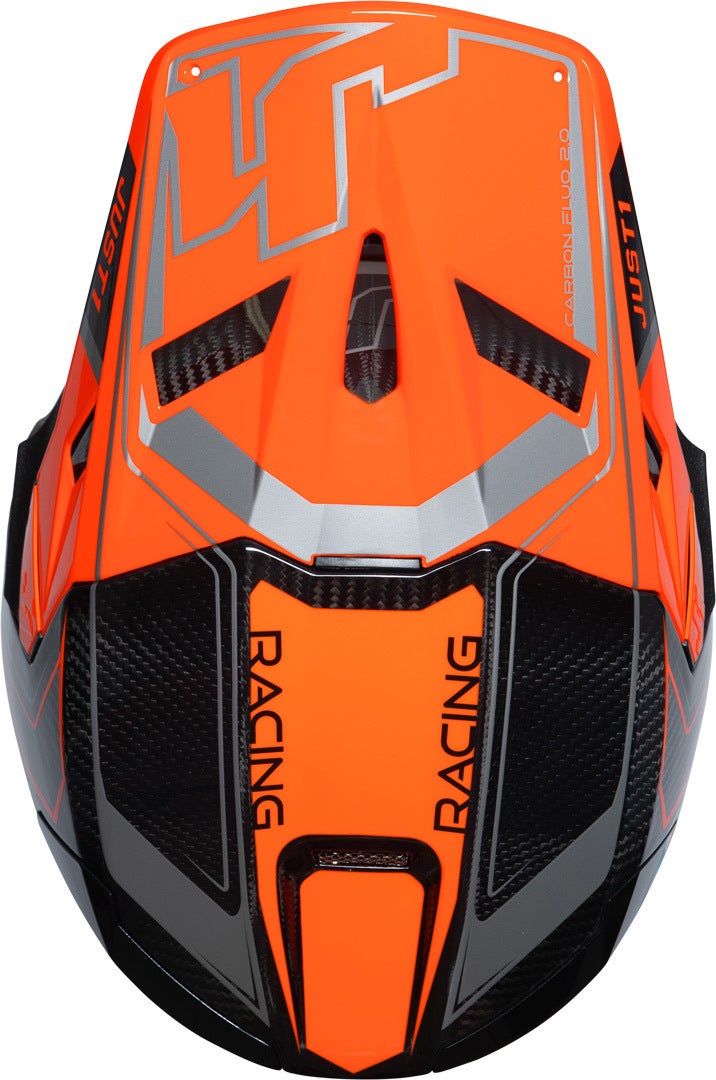 Just1 J22 Carbon Fluo 2.0 Motocross hjelm orange/sort XXL (63) Figur 2