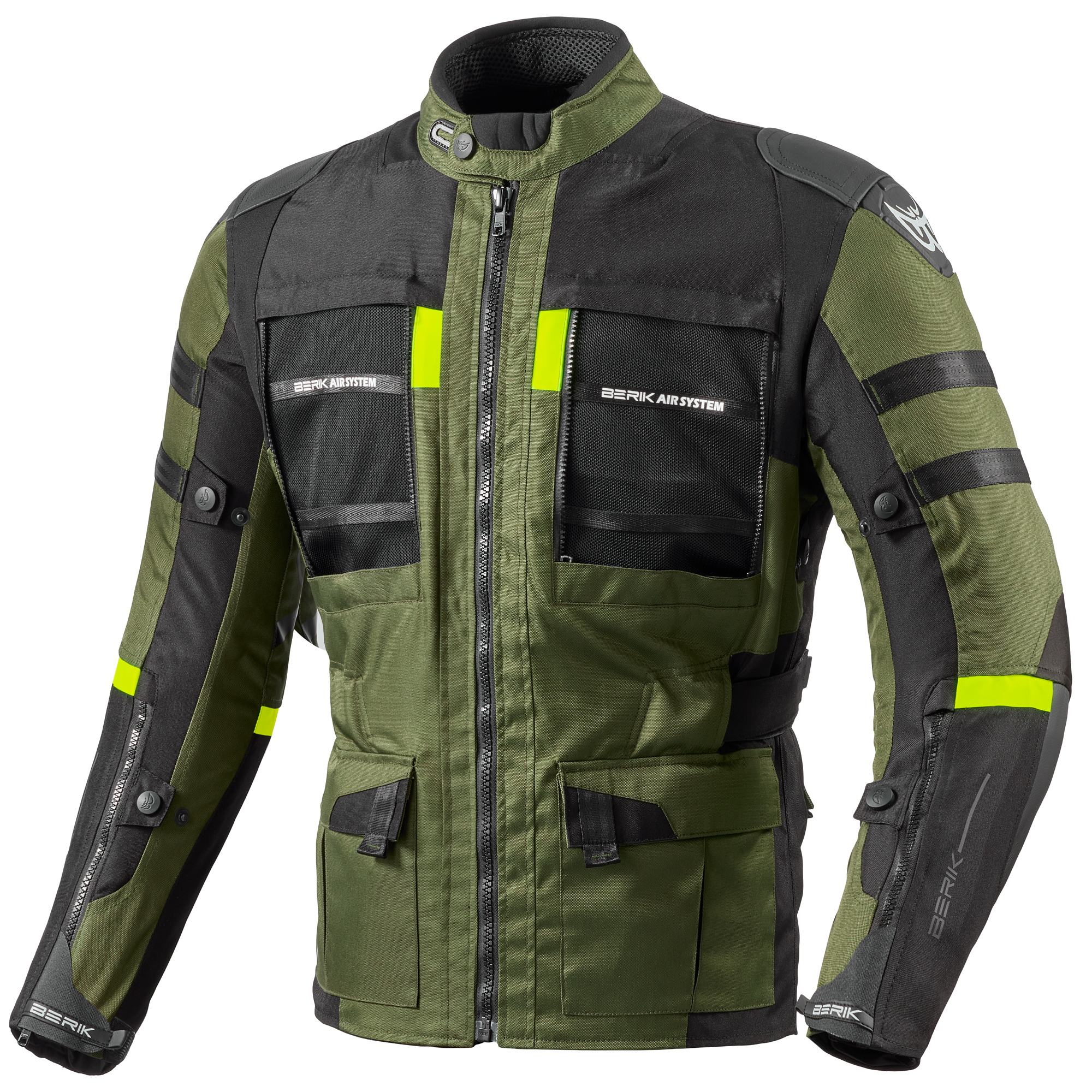 Berik Absolute Zero RX Motorcycle Textile Jacket black/olive 52 Figure 4