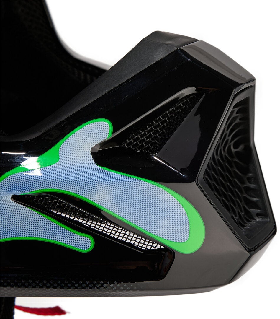 FOX V1 Atlas MIPS Jeugd Motorcross helm zwart/groen/blauw J/M (51/52) Figuur 3