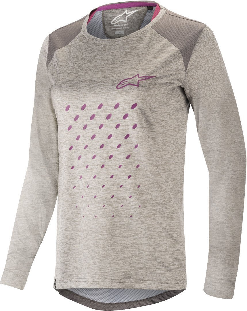 Alpinestars Stella Alps 6.0 LS Dames Fiets jersey lichtgrijs S Figuur 1
