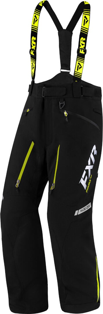 FXR Mission FX 2023 Snescooter Bib Bukser sort/gul M Figur 1