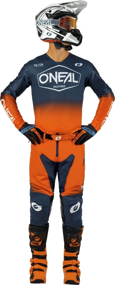 Oneal Mayhem Hexx Motocross trøje blå/orange L Figur 3