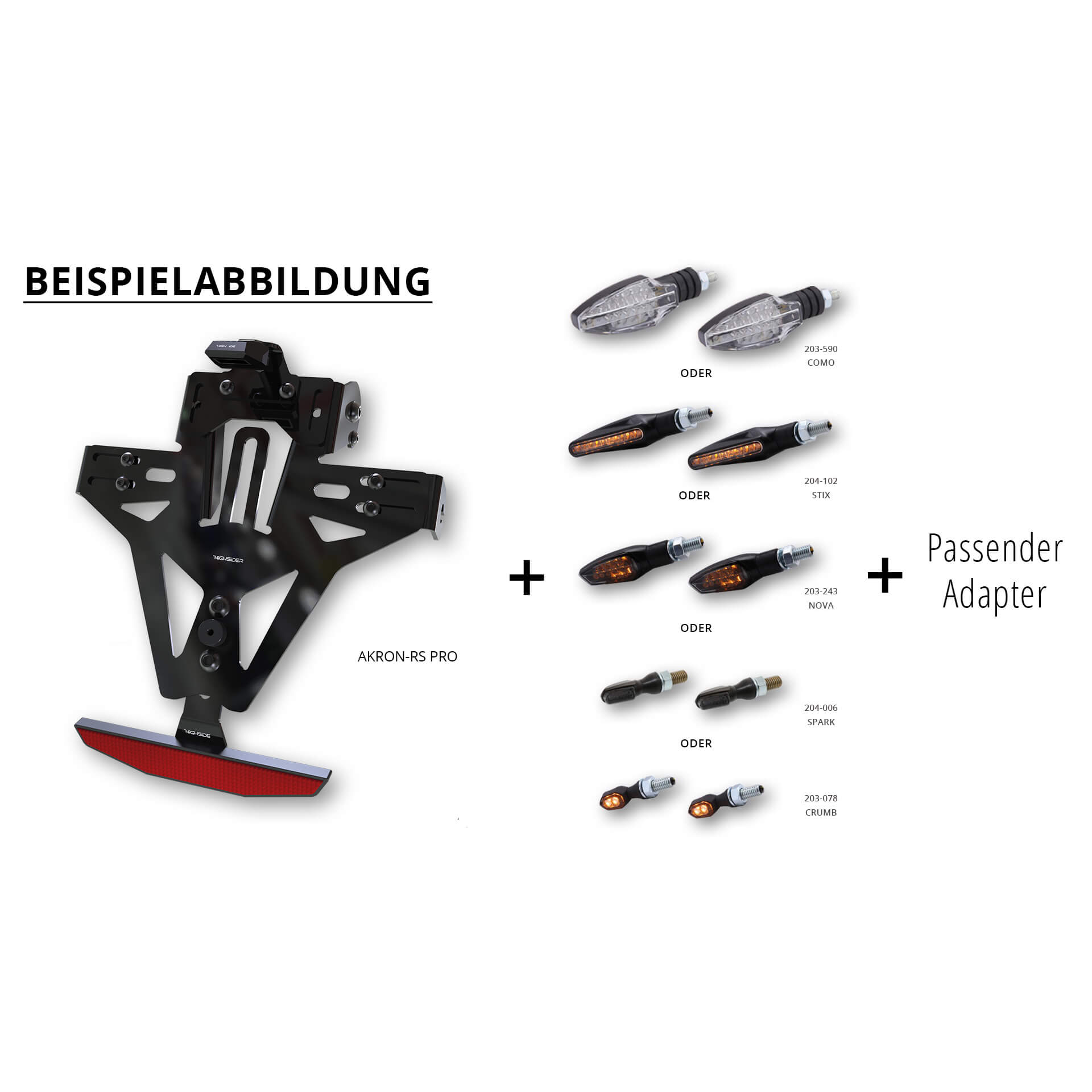 Highsider Placa titular do pacote KTM 690 Duke / R 12-19 Artigo principal Figura 1