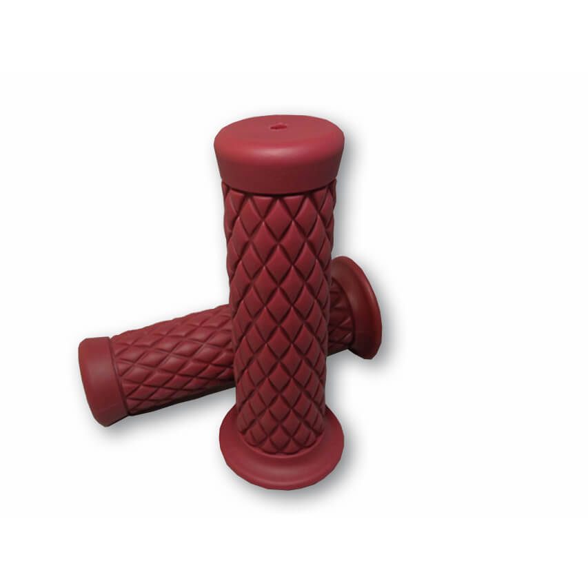 SHIN YO Custom Diamond Style Lenkergriffe 1 Zoll Paar Roșu închis Figura 1