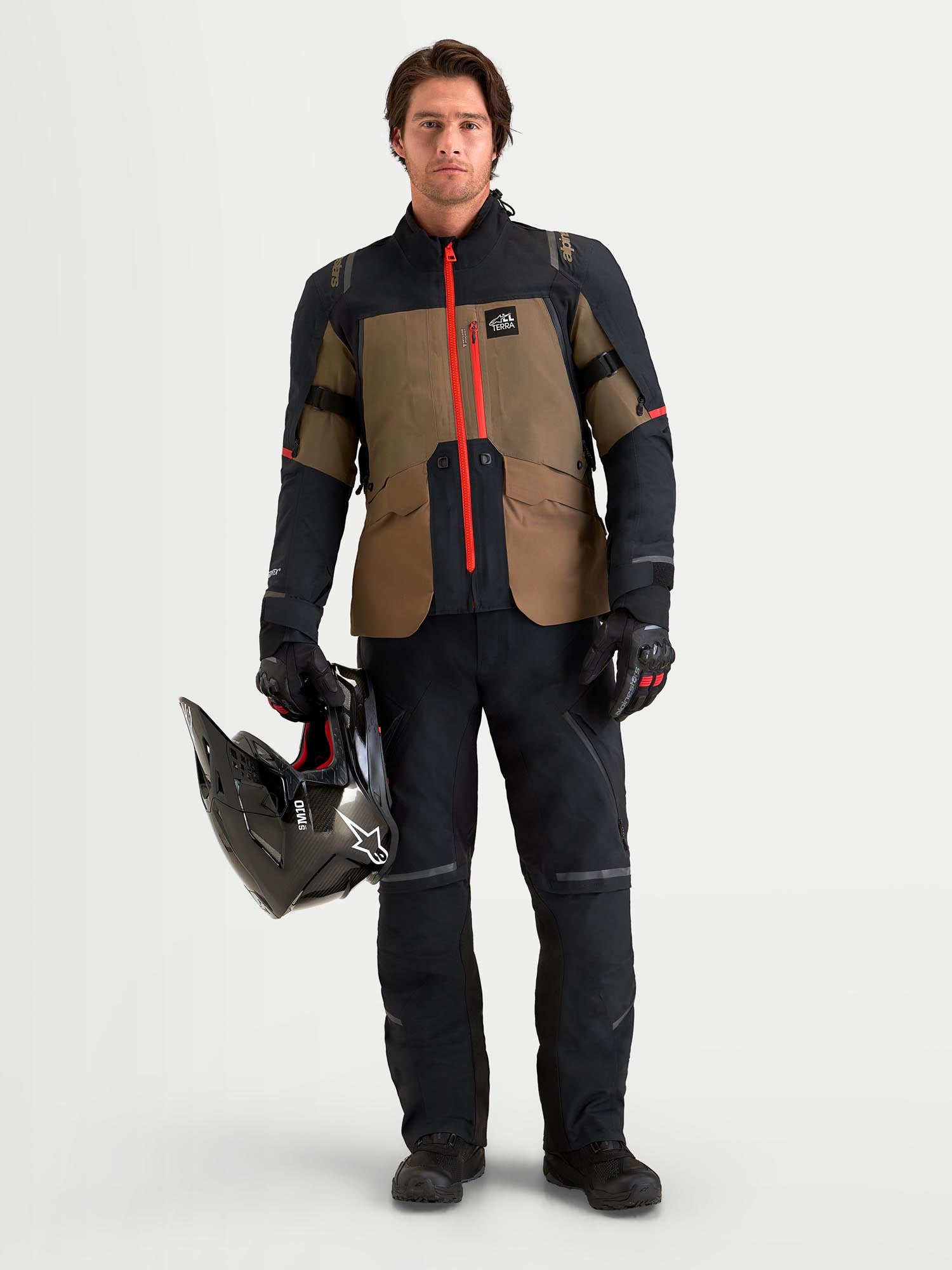 Alpinestars ST-7 V2 2L Gore-Tex wasserdichte Motorrad Textiljacke braun/schwarz 3XL Abbildung 8