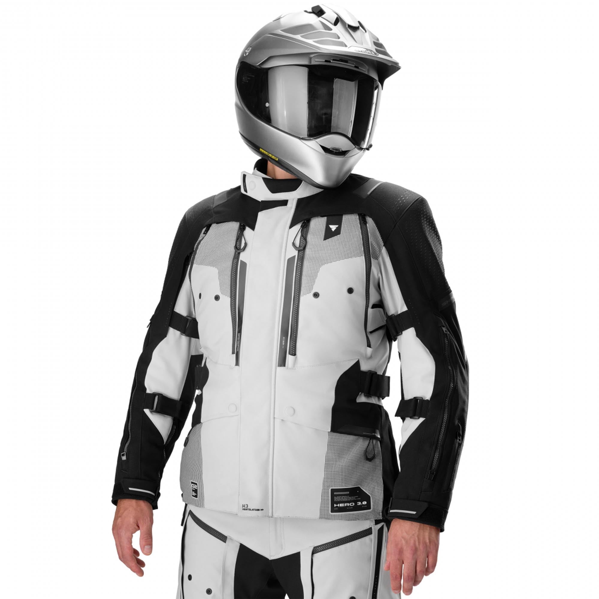 SHIMA Hero 3.0 Motorsykkel tekstiljakke grå/svart XXL Figur 3
