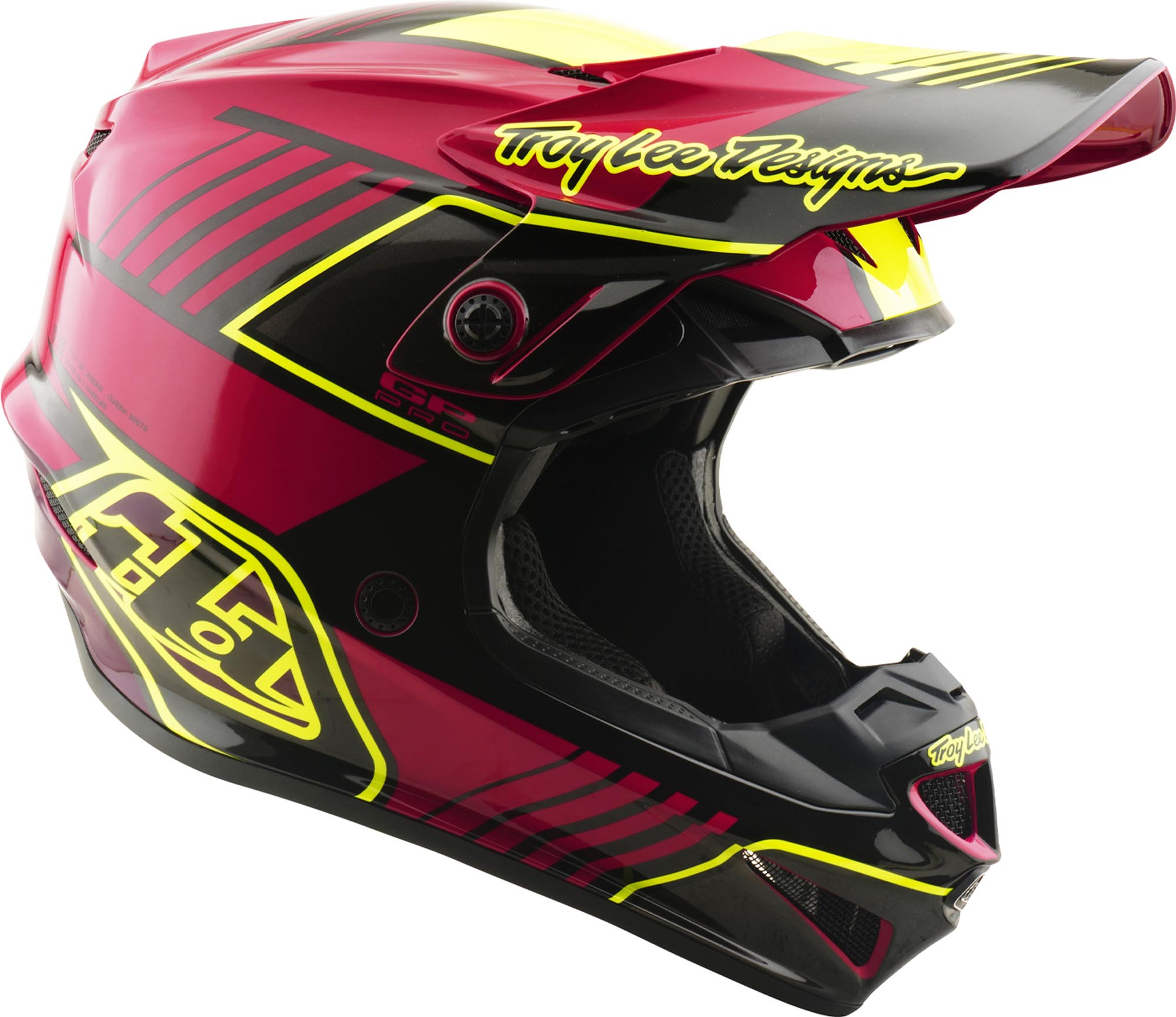 Troy Lee Designs GP Pro MIPS Segment Ungdomsmotocrosshjälm rosa/gul Y/M (50/51) Figur 2