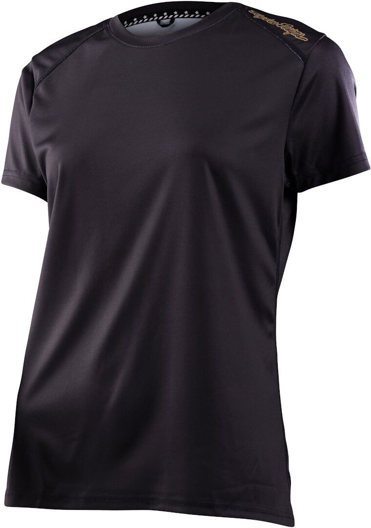 Troy Lee Designs Lilium Solid Black Ladies Short Sleeve Bicycle Jersey-image-714214917