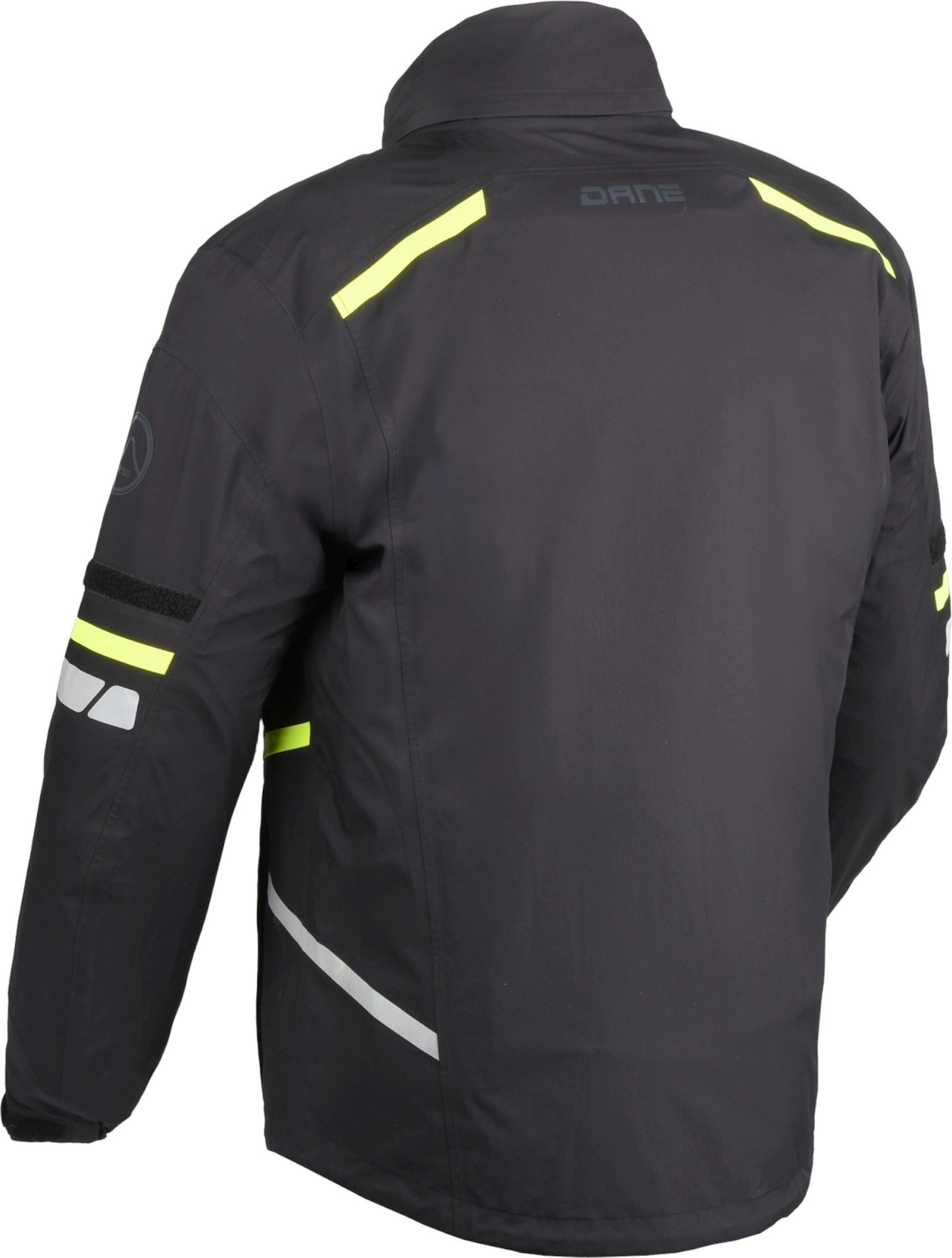 DANE Husly XPR-Tex Regnjakke sort/neon-gul 3XL Figur 2