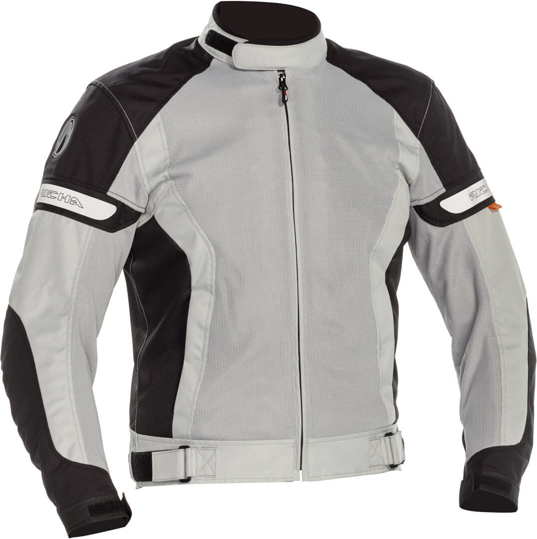Richa Cool Summer Damen Motorrad Textiljacke hellgrau/schwarz Lang L Abbildung 1