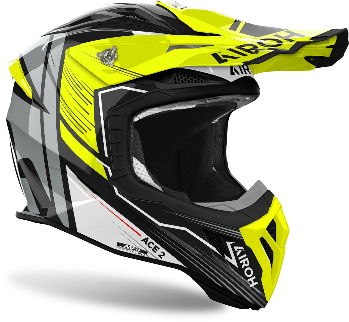 Airoh Aviator Ace 2 Engine Motocross Helm schwarz/grau/gelb M (57/58) Abbildung 2