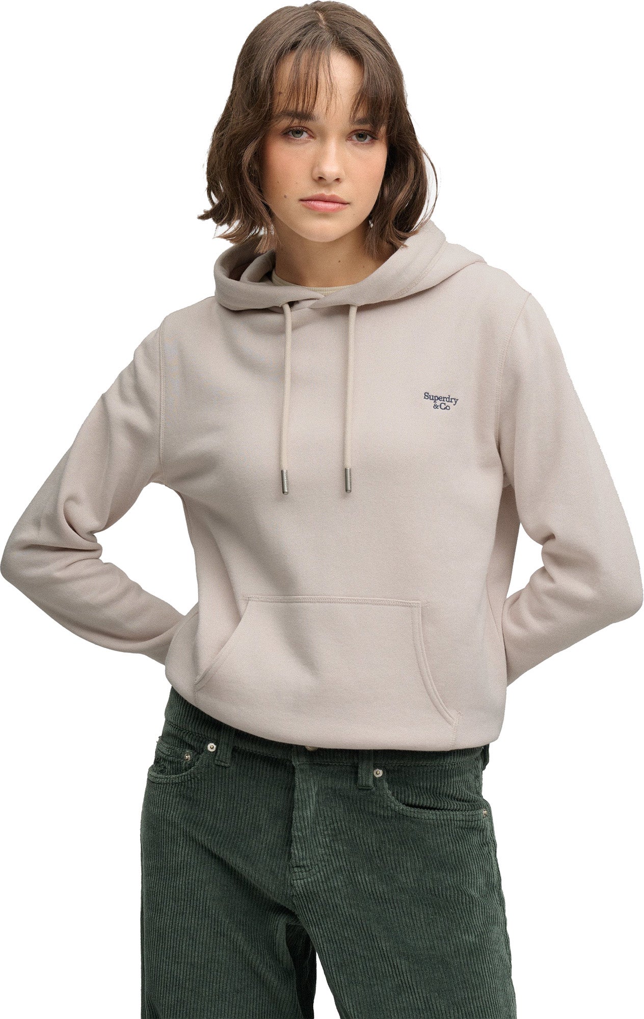 Superdry & Co Signature Γυναικείο φούτερ με κουκούλα Γκρι L Γράφημα 7
