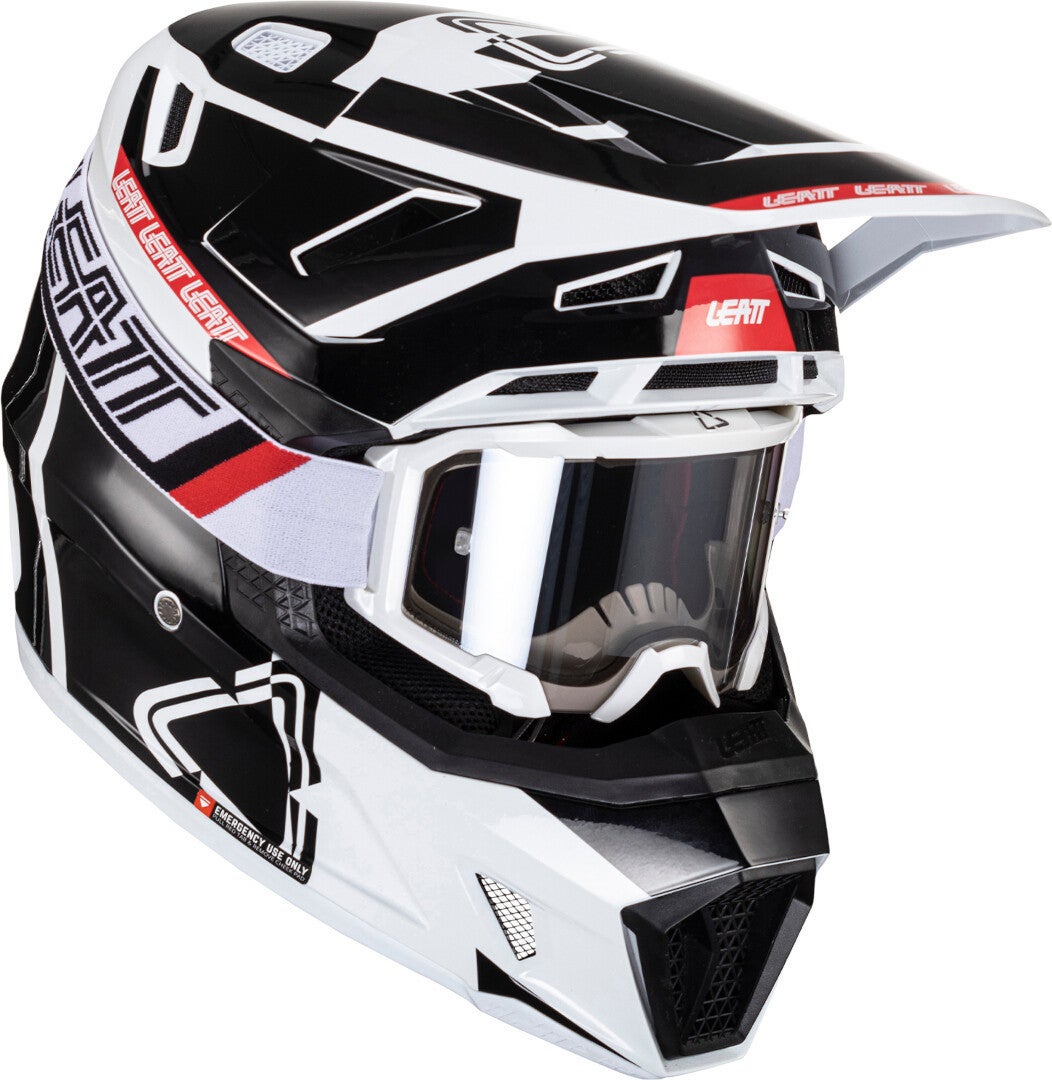 Leatt 7.5 V24 Capacete de Motocross com Óculos preto/branco/vermelho L (59/60) Figura 1