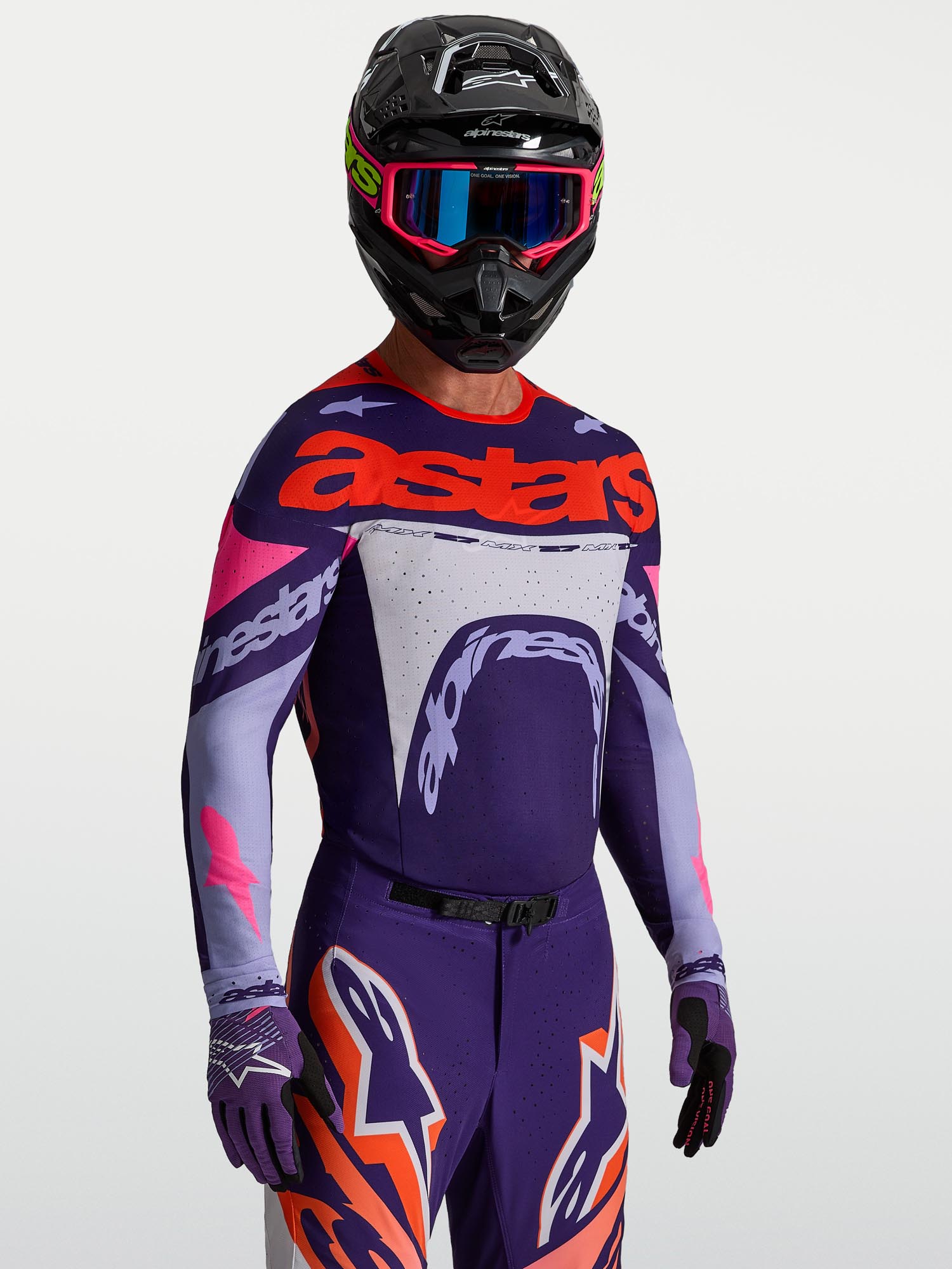 Alpinestars Supertech Dyna Maillot Motocross violet/rose S Figure 4