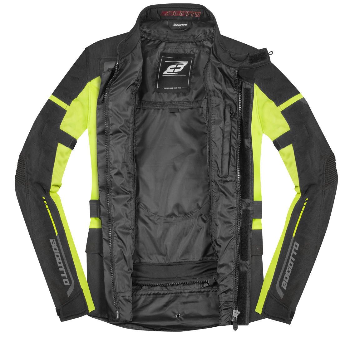 Bogotto Azury 2in1 Veste textile de moto imperméable noir/néon 6XL Figure 3