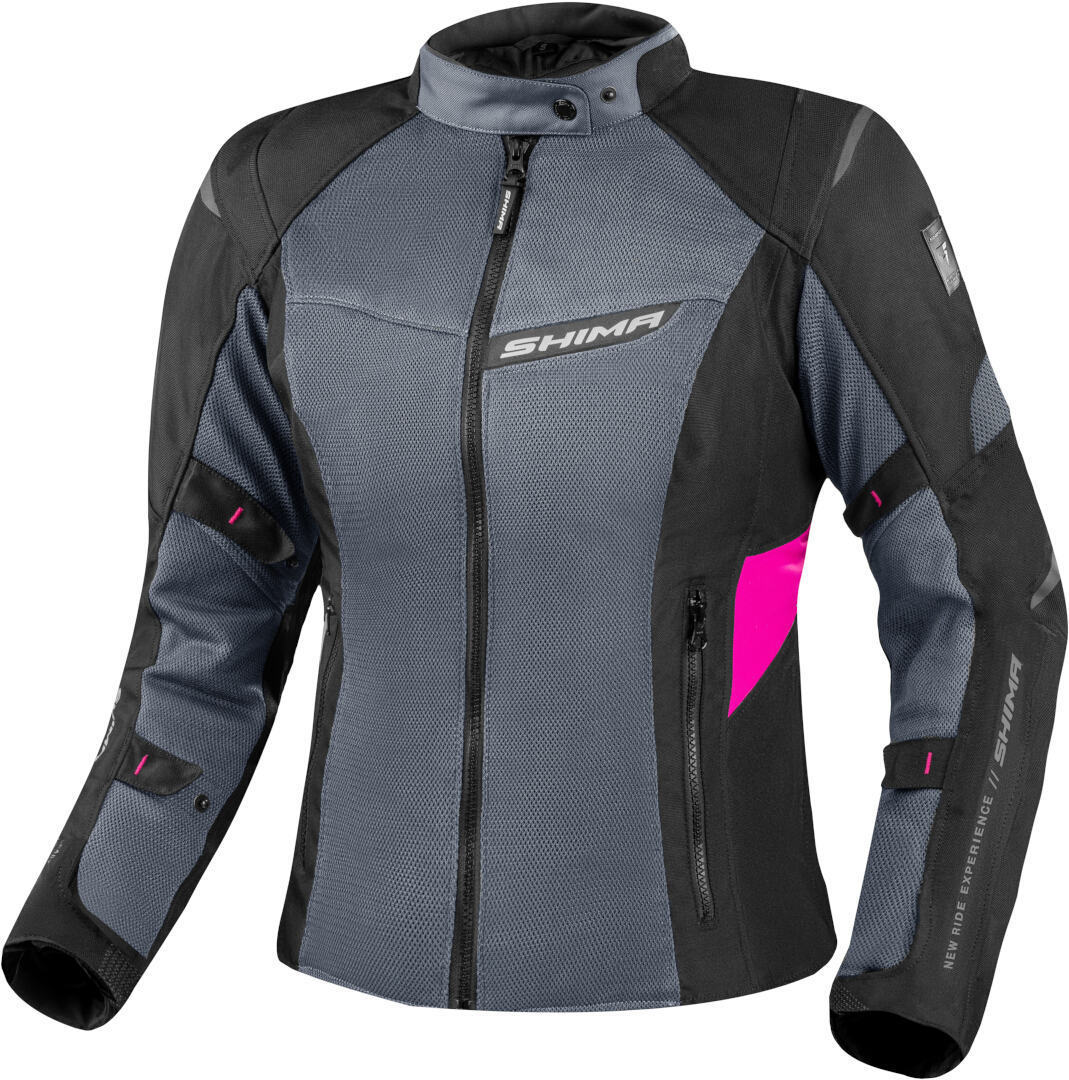 SHIMA Rush 2.0 Vented imperméable à l’eau dames moto textile veste Noir/Gris/Rose M Figure 1