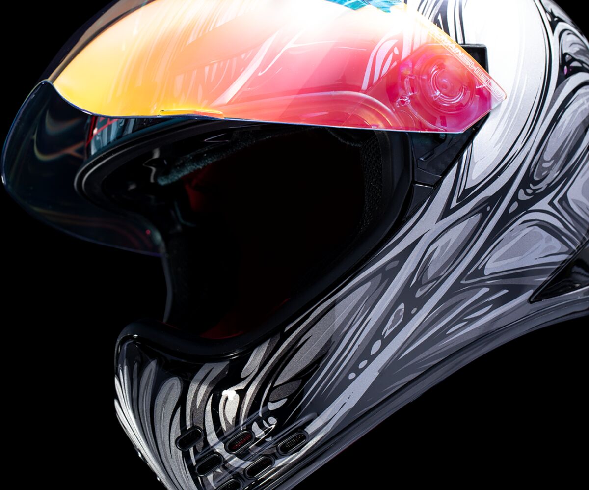 Icon Domain Nouveau Helm Zilver 2XL Figuur 4