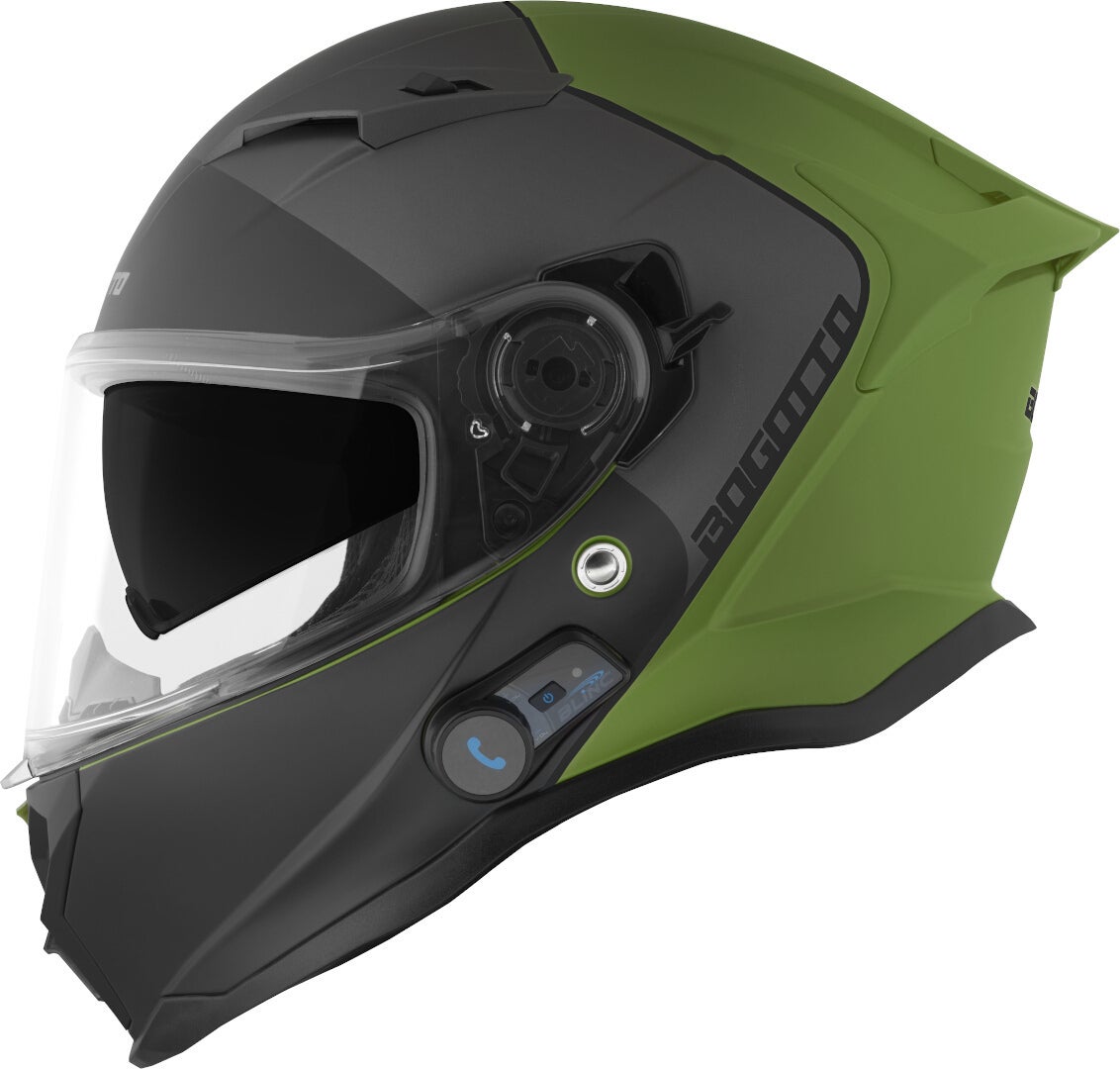 Bogotto H153 BT SPN Bluetooth Casque Noir mat/vert XL Figure 8