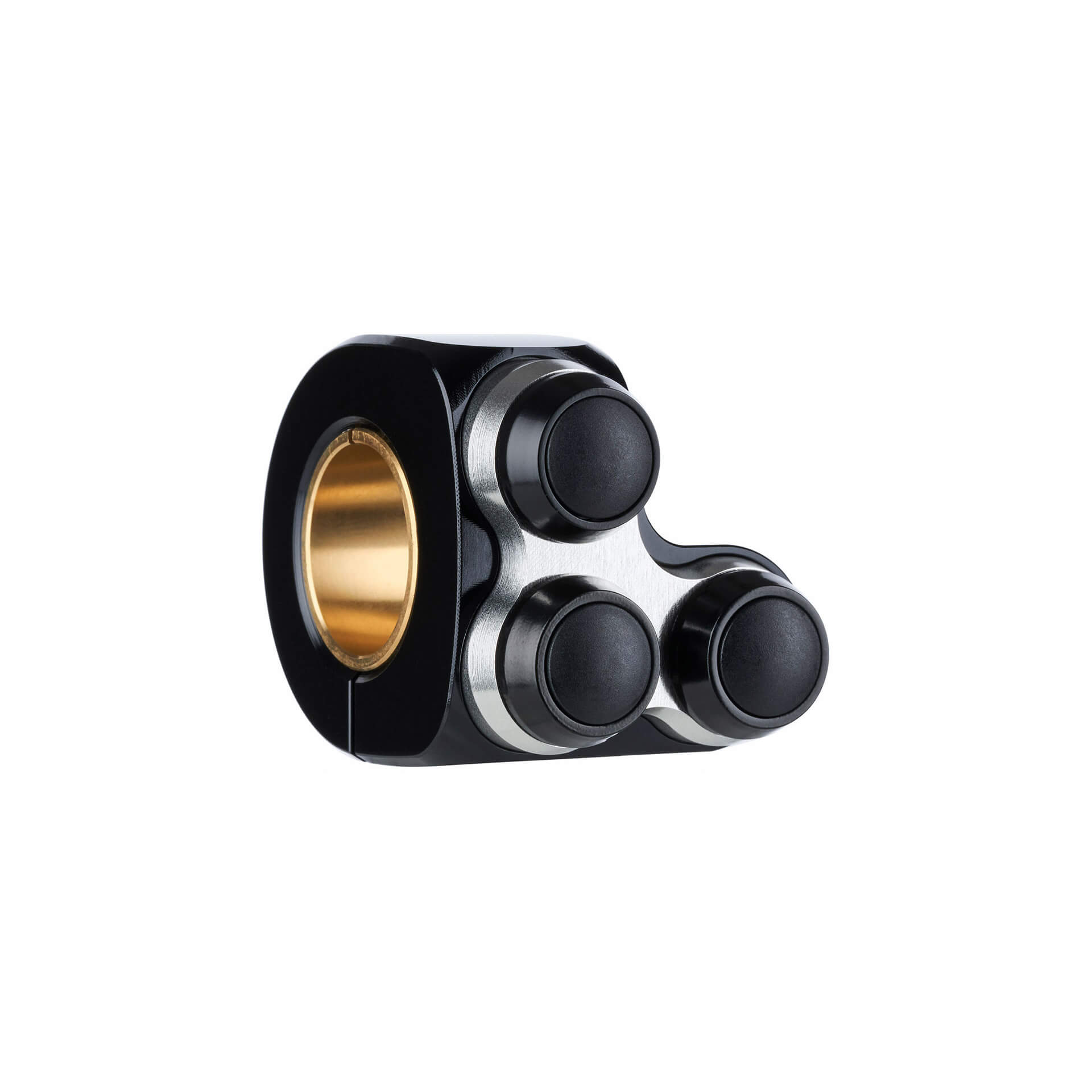 motogadget mo.switch basic Tasterarmatur, 3 Taster Negru/argintiu Legături Figura 1