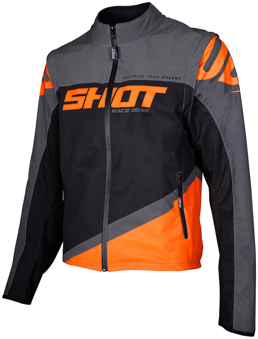 Shot Softshell Lite Motocross jakke grå/orange L Figur 1