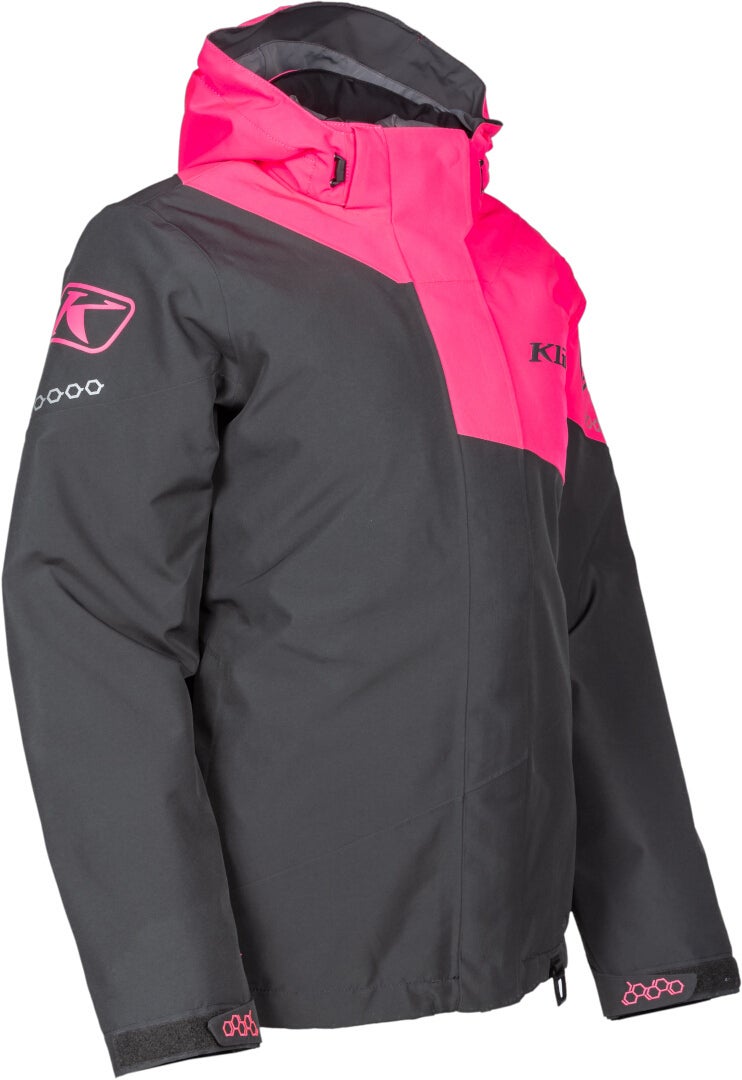 Klim Fuse Snøscooterjakke til dame grå/rosa L Figur 3